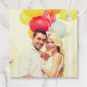 Liebe ist Sweet Typografy Wedding Monogram Gold Geschenkanhänger (Rückseite)