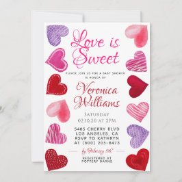 Liebe ist Sweet Valentine's Baby Shower Einladung