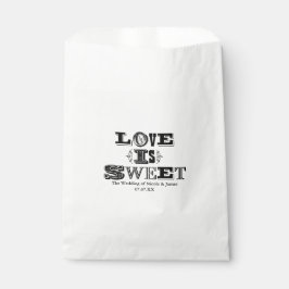 Liebe ist Sweet Vintage Wedding Black & White Gefa Geschenktütchen