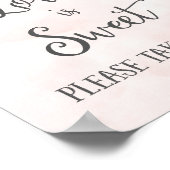 Liebe ist Sweet Wedding Poster Print (Ecke)