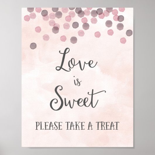 Liebe ist Sweet Wedding Poster Print (Vorne)