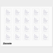 Liebe ist Sweet Wedding Sticker - White & Navy (Blatt)