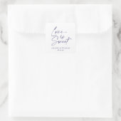Liebe ist Sweet Wedding Sticker - White & Navy (Tasche)