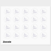 Liebe ist Sweet - White & Blue Wedding Sticker (Blatt)