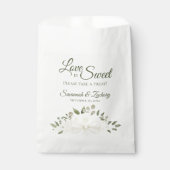 Liebe ist Sweet White Roses Bouquet Elegante Hochz Geschenktütchen (Vorderseite)