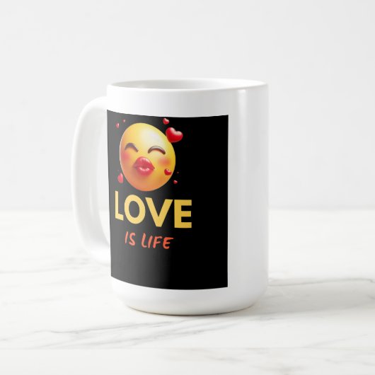 Liebe ist Tasse des Lebens (Vorderseite Links)