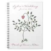 Liebe ist tief verwurzeltes Trauzeugin-Notizbuch Notizblock (Vorderseite)