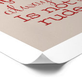 Liebe ist...... Typografie Art Print Poster (Ecke)