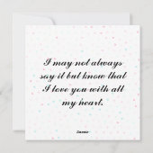 Liebe ist überall feiertagskarte (Rückseite)