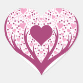 Liebe ist überall. Herz-Aufkleber (Vorderseite)