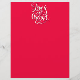 Liebe ist um die Schreibschrift pink herum