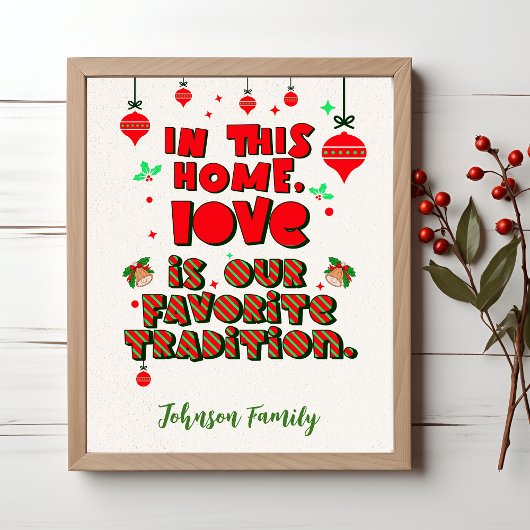 Liebe ist unsere Tradition - Gewohnte Weihnachten Poster
