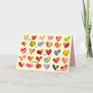 Liebe ist… Valentinsgruß-Herz-Karte Feiertagskarte
