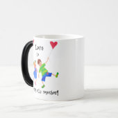 "Liebe ist..." Verwandlungstasse (Vorderseite Links)
