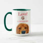 Liebe ist vierbeiniges Wort | Kundenspezifischer G Tasse (Links)