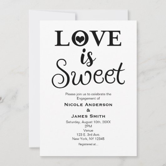 LIEBE IST VINTAG EINLADUNG (Vorderseite)