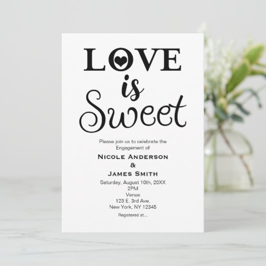 LIEBE IST VINTAG EINLADUNG (Stehend Vorderseite)