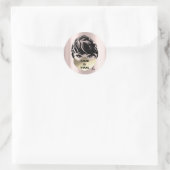 Liebe ist virale Coronavirus Rose Gold Gesichtsmas Runder Aufkleber (Tasche)