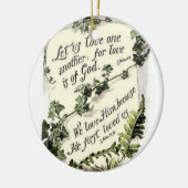 Liebe ist vom Gott Keramikornament (Links)