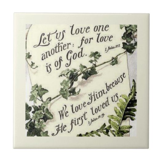 Liebe ist von Gott Fliese (Vorderseite)