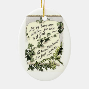 Liebe ist von Gott Keramik Ornament