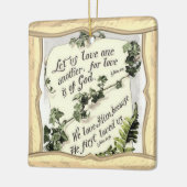 Liebe ist von Gott Keramikornament (Links)
