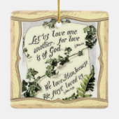 Liebe ist von Gott Keramikornament (Rückseite)