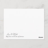 Liebe ist von Gott Postkarte (Rückseite)