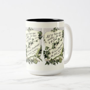 Liebe ist von Gott Zweifarbige Tasse