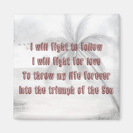 Liebe ist War Hillsong Texte Magnet (Vorne)