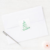 Liebe ist Weihnachtsbaum-Umschlag Aufkleber abgest (Umschlag)