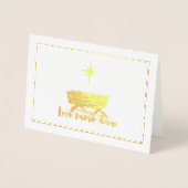 Liebe ist Weihnachtskarte heruntergekommen Folienkarte (Vorderseite)