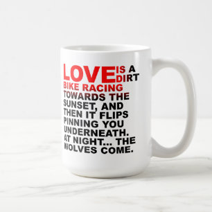 Liebe ist wie ein Dirt Bike Motocross-Shirt Lustig Kaffeetasse