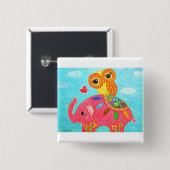Liebe ist wie ein Elefant Button (Vorne & Hinten)