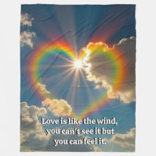 Liebe ist wie ein riesiges, romantisches Zitat gem Fleecedecke