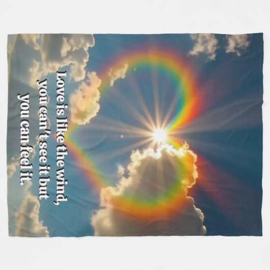 Liebe ist wie ein riesiges, romantisches Zitat gem Fleecedecke (Vorderseite (Horizontal))