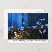 Liebe ist wie ein Schmetterling Postkarte (Vorne/Hinten)