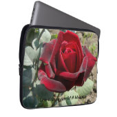 Liebe ist wie eine Rose Computerärmel. Laptopschutzhülle (Vorne Rechts)