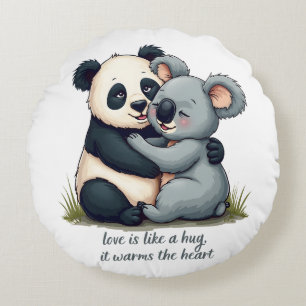Liebe ist wie eine Umarmung Rundes Kissen