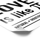 Liebe ist wie Pi Fotodruck (Ecke)