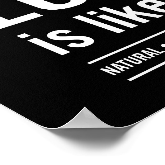 Liebe ist wie Pi Poster (Ecke)