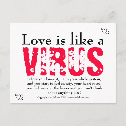 Liebe ist wie postkarte (Vorderseite)