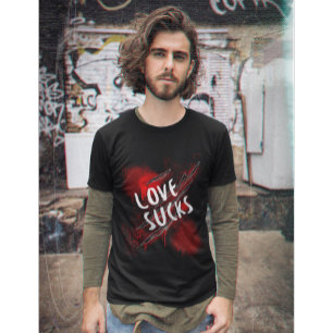 Liebe Ist zum Kotzen, antivalentinische Tagesstil- T-Shirt