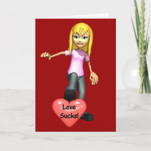 Liebe ist zum Kotzen Feiertagskarte