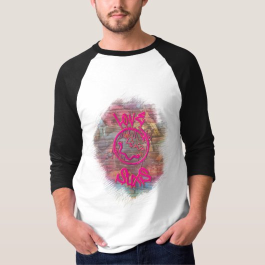 Liebe Ist zum Kotzen Graffiti Design T-Shirt (Vorderseite)