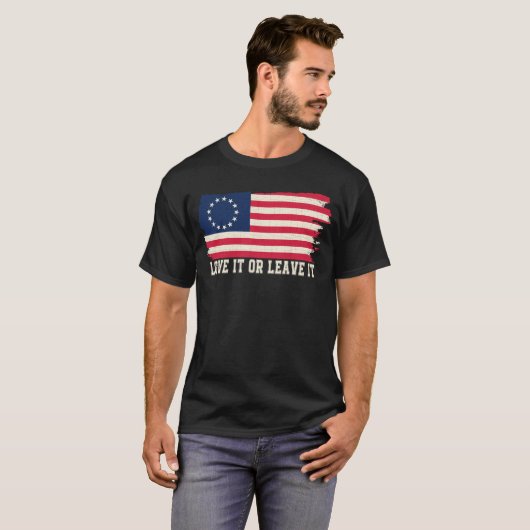 LIEBE IT ODER VERLASS IT-Rush-limbaugh Betsy Ross T-Shirt (Vorne ganz)