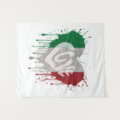 Liebe Italien Flagge Wandteppich (Vorderseite (Horizontal))