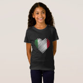 Liebe-Italien-Herz-Italien-Shirt-Italiener-Wurzeln T-Shirt (Vorne ganz)