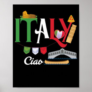 Liebe Italien und alles Italienische Kultur Souven Poster