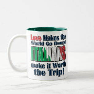 Liebe-Italiener Zweifarbige Tasse